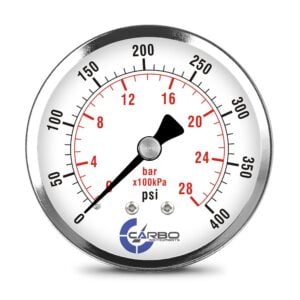 2-1/2" Pressure Gauge, Stainless Steel Case, Chrome Plated Brass Connection, Dry