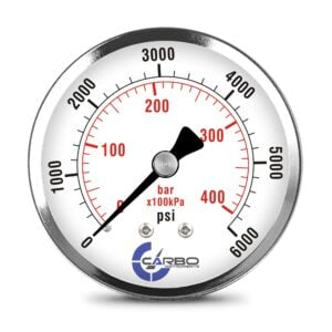 2-1/2" Pressure Gauge, Stainless Steel Case, Chrome Plated Brass Connection, Dry