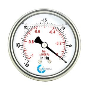1-1/2 inch liquid filled pressure gauge