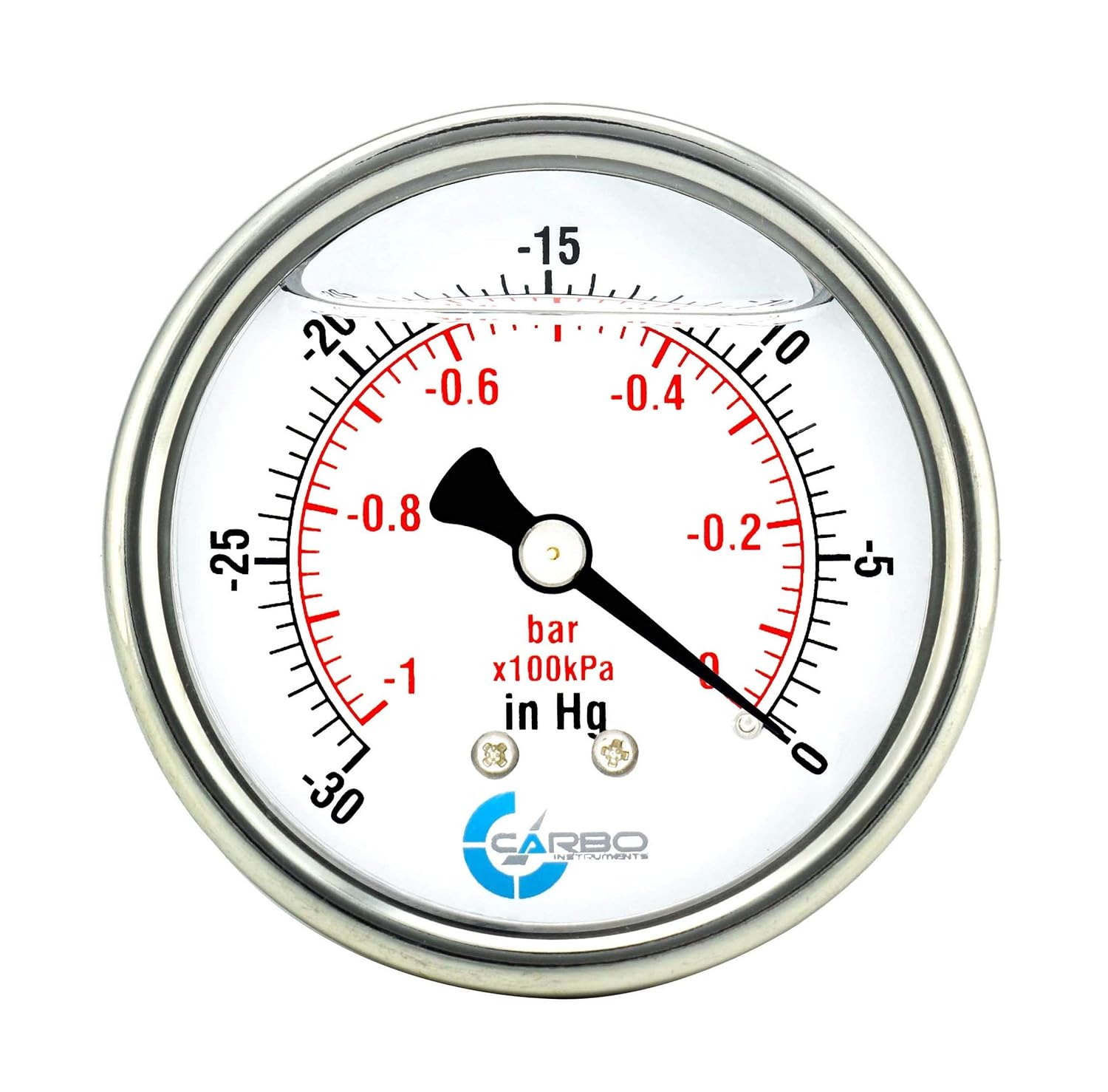 L15-SSCB-V00-1-1 1-1/2 inch liquid filled pressure gauge