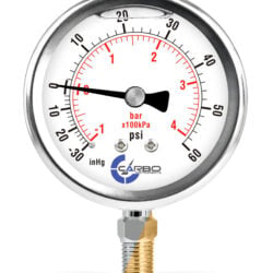L40-SSL-V60-1 4 inch liquid filled pressure gauge stainless steel case
