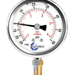 4 inch liquid filled pressure gauge stainless steel case