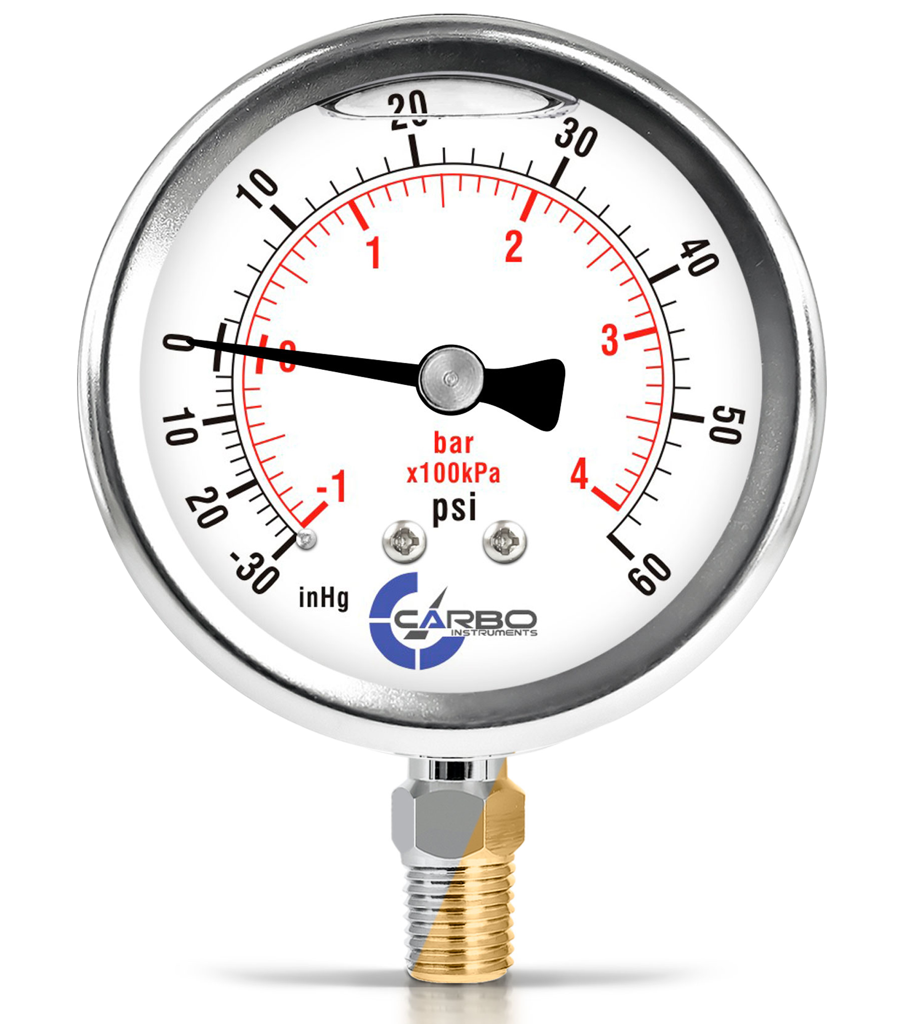 L40-SSL-V60-1 4 inch liquid filled pressure gauge stainless steel case